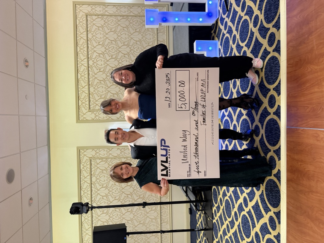 LVLUP Martial Arts donating to United Way of Dane County